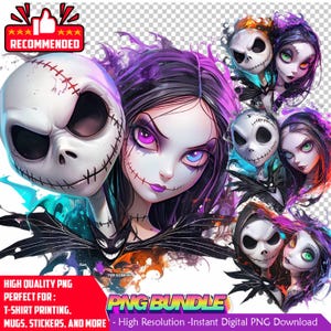 Jack and Sally png bundle