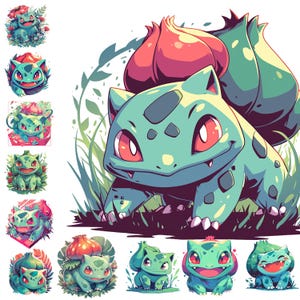 bulbasaur clipart bundle