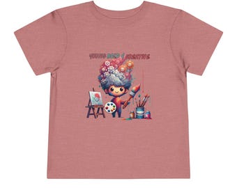 Camiseta para niños pequeños, camiseta para niños con pintura creativa, camiseta para niños con artista desordenado, camiseta artística para niños, camiseta juvenil con pintura divertida, ropa artística para niños