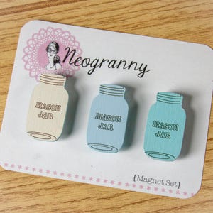 Mason Jar Magnets- Set of 3