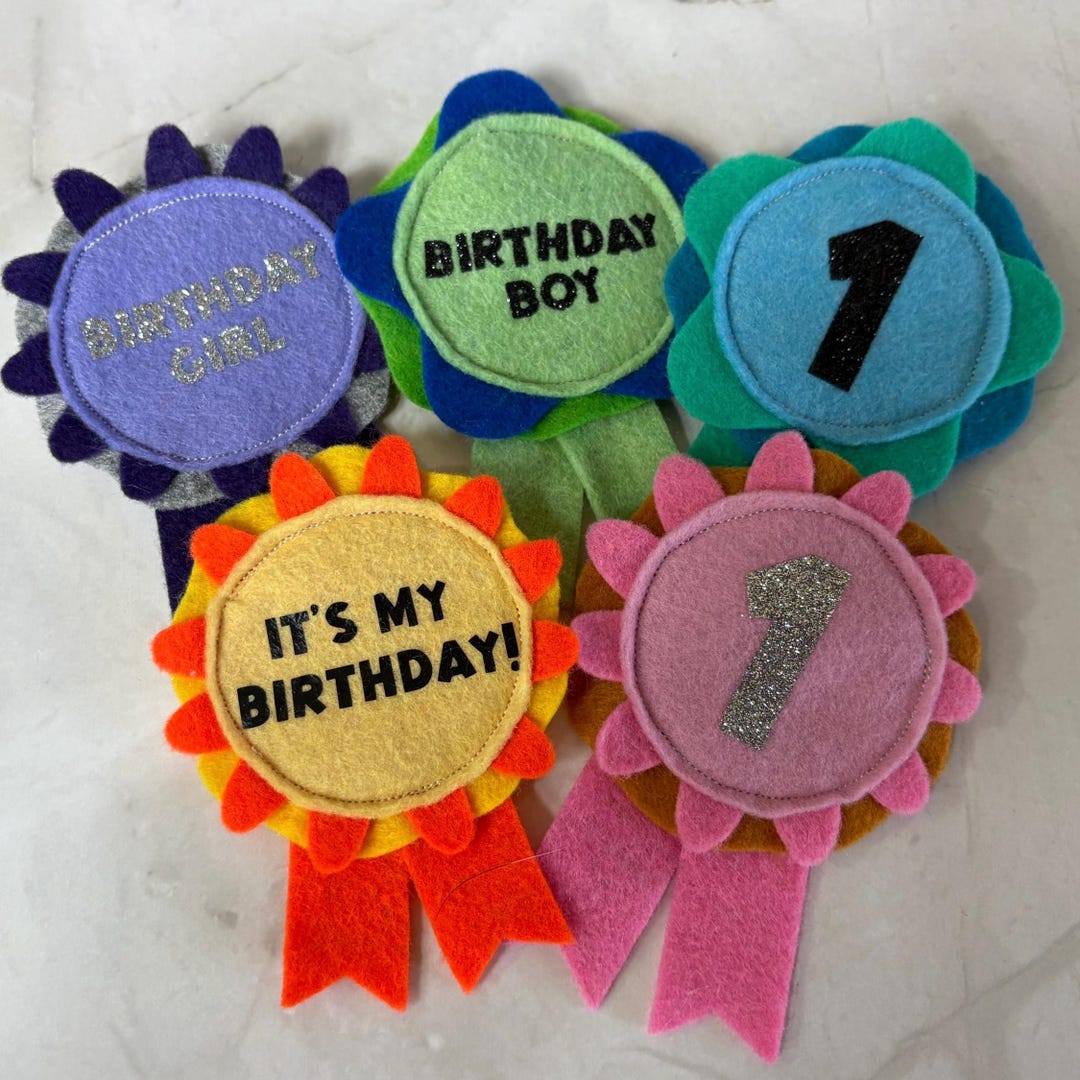 Felt Birthday Badge for Kids - Etsy