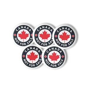 Kanada Nicht zum Verkauf Set von Pin Buttons - Maple Leaf Design - Vaterländische Accessoires