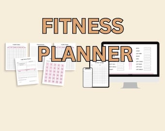 Fitness Planner, Digital Health and Fitness Planner, Fitness Journal, Weight Loss Journal, Glow Up Meal Planner, Workout Trackers