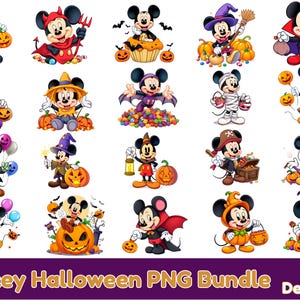 Mickey halloween png bundle, Mickey mouse png, Mickey halloween clipart, Mickey halloween stickers, Mickey Mouse Halloween Sublimation