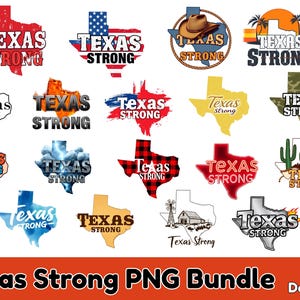 Texas Strong PNG Bundle: Vintage Texas Graphics, Sublimation Designs (Digital Download