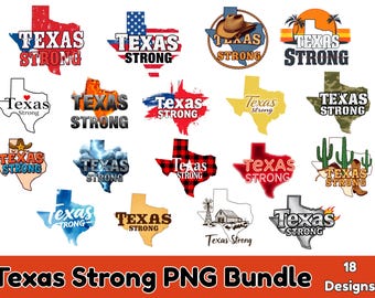 Texas starke PNG-Bundle: Vintage Texas Grafiken, Sublimationsdesigns (Digitaler Download