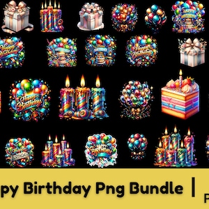 Happy Birthday Png Bundle Sublimation, Happy Birthday Wort Clip Art, Aquarell Hap, Graffiti Geburtstag, Geburtstag Schriftzug, Graffiti Text