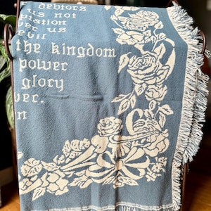 Vintage Tapestry Throw Blanket with Fringe