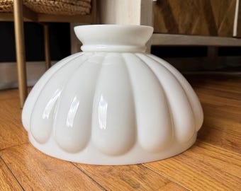 Vintage White Milk Glass Lamp Shades – Sold Individually – Scalloped & Hobnail Styles