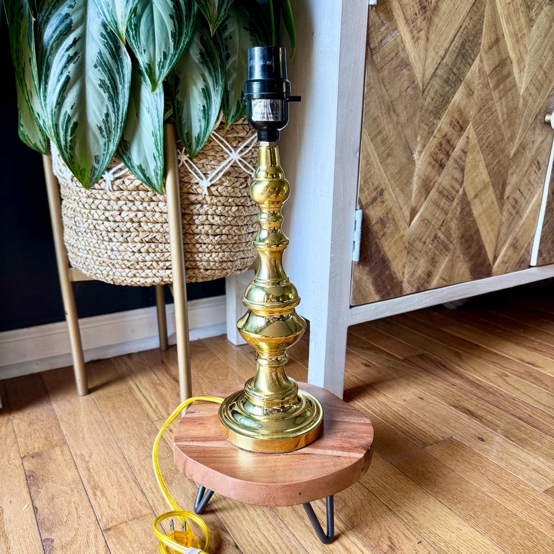 Vintage Gold Accent Lamp - Etsy