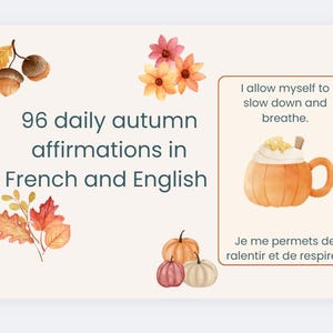 96 tweetalige dagelijkse affirmaties voor de herfst/herfst