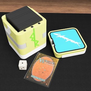 Cyberpunk MTG Commander Deckbox Pack | Magic: The Gathering Card Holder | Futuristic Sci-Fi Deck Box Collection