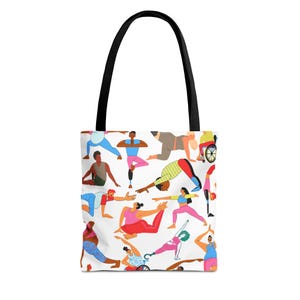 Colorful Fitness Tote Bag | Active Lifestyle Gym Bag | Reusable Polyester Workout Tote | Stylish Sports and Gym Bag for Women & Men