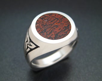 Celtic Ring with Dinosaur Bone