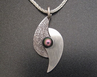 Sterling Hurricane Pendant with Pearl