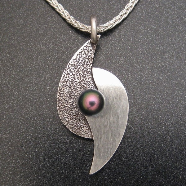 Sterling Hurricane Pendant with Pearl