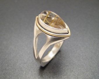 Sterlium Plus Rutilated Quartz Ring