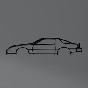 1987 Camaro Metal Wall Art – Classic Muscle Car Silhouette, Garage Decor, Car Lover Gift, Retro Auto Wall Sign, Chevy Camaro Art