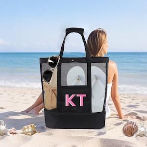 Personalisierte große nasse Tasche, beschriftete Pool-Tasche, Badeanzug-Tasche, Brautjungfern-Geschenk, kundenspezifische Strandtasche, wasserdichte Tasche, Strand-Netztasche