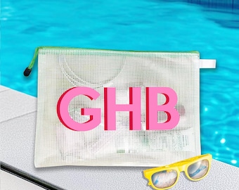 Monogrammed Waterproof Pool Bag: Personalized Beach Tote