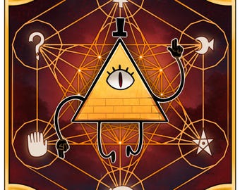 Bill Cypher Gravity Falls - 11"x14" Poster Print