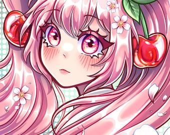 Sakura Miku Vocaloid - 11"x14" Poster Print