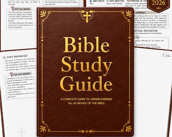 Bible Study Guide for Women & Men | 66 Books Devotional Journal, Life Application and Reflection Notes