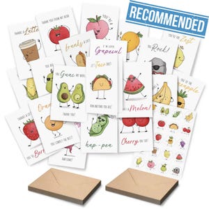 20PCS Funny Thank You Cards – Bulk Pack with Envelopes & Stickers | Cute Pun Greeting Cards for Weddings and Baby Showers