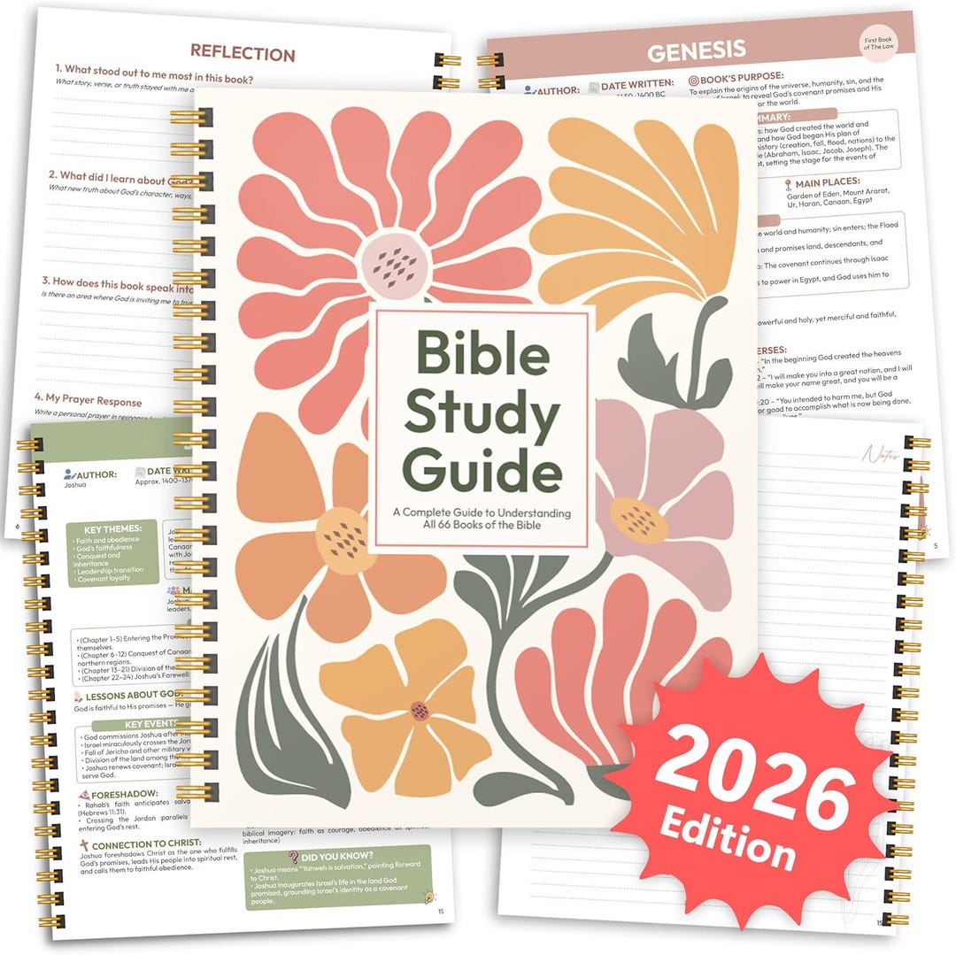 Bible Study Guide for Women, Christian Workbook, Beginner Bible Study Journal, Guided Wome
