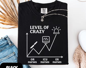 Grad der verrückten Krankenschwester Shirt Lustige Komfort Farben T-Shirt für Er Icu Oder Krankenschwestern Kommunismus Nurse Grad Geschenk Scherz Nurse Tee