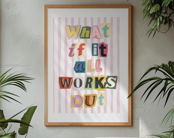 Positive Affirmation Art Print | Retro Dopamine Decor (Digital Download)