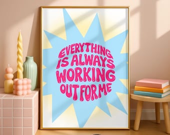 Retro Positive Quote Poster | Therapy Office Wall Art (Matte Print)
