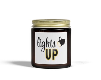 Theatre Candle "Lights Up" - Drama Gift - Theatre Kid - Musical Theatre Gift - Cozy Aromatherapy Gift for Theatre Teachers & Theatre Nerds