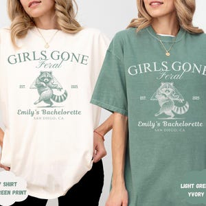 Girls Gone Feral Bachelorette Party T-Shirt, Wild Raccoon Bride T-Shirt, Comfort Colors T-Shirt, Custom Bachelorette Party T-Shirt