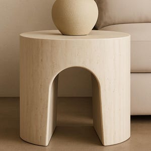 Coffee Table Natural Travertine Marble Side Table ,coffee side table,marble plinth coffee,travertine table,living room side table,