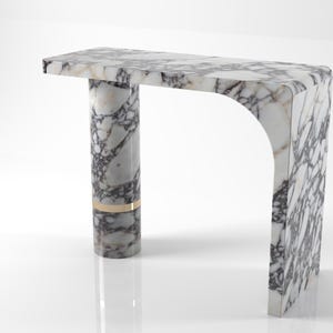 Marble Dresser, Marble Console Table, Natural Stone Dresser, Customizable Luxury Marble Dresser,Handmade Stone Dresser,Calacatta Viola