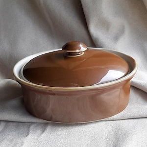 Pillivuyt Antique Terrine - Pequeña terrina tradicional con tapa - Terrina de porcelana ignífuga