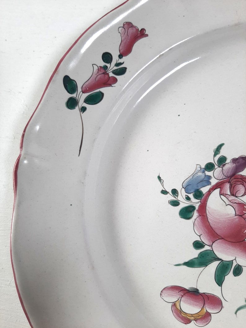 Antique Earthenware Plate From Eastern France Etsy