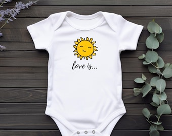 Sunshine Love Bodysuit, Adorable Infant Outfit for Baby Showers, Summer Celebrations, Newborn Gifts, Toddler Clothing
