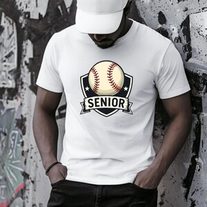 Baseball Senior Tee Shirt Unisex Softstyle T-Shirt, Team Sport Top, Athletic Apparel, Sports Fan Gift, Retro Design Shirt