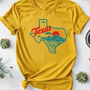 Texas State PNG SVG, chemise graphique Lone Star State, t-shirt en coton cow-girl, T-shirt Texas Pride, haut sud-ouest pour femme