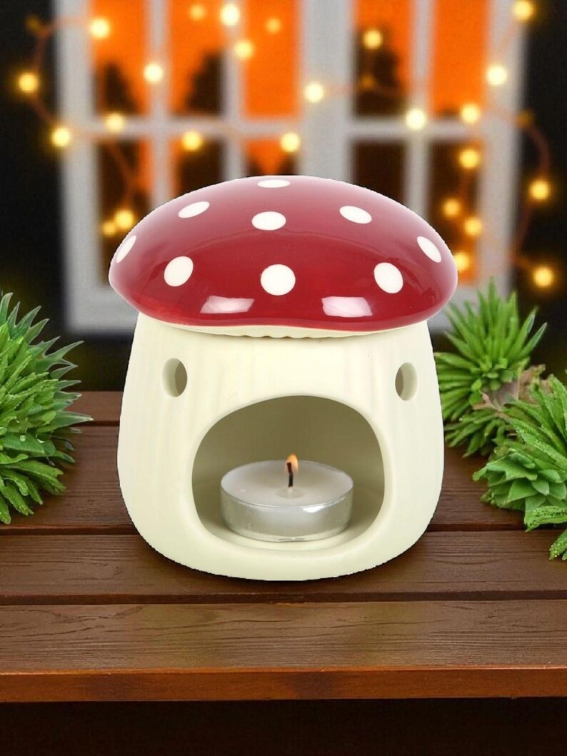 TheWonderOfYouHome Mushroom Ceramic Oil & Wax Burner