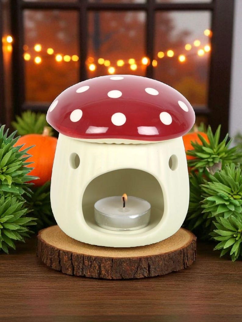 TheWonderOfYouHome Mushroom Ceramic Oil & Wax Burner - Thumbnail 3