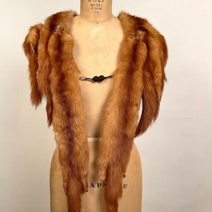 Vintage 50er Nerz Stola/Wrap/Boa 6 Felle Carin Pelze