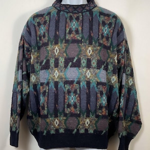 Vintage 80’s Fiume Colorful Italian Men’s Sweater Size L