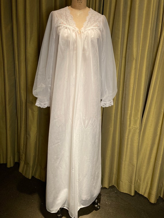 Vintage 60s Peignoir Robe & Nightgown S - image 3