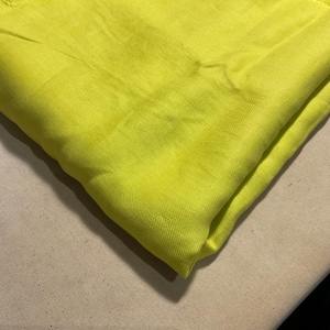 Vintage 90’s Linen Twill Fabric in Acid Green 3 yds