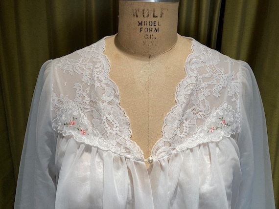 Vintage 60s Peignoir Robe & Nightgown S - image 7