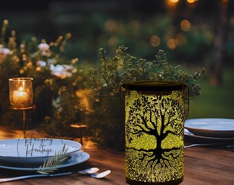 2er-Set Solar-Hängelaternen „Baum Des Lebens“ – Wasserdicht, Für Garten & Terrasse