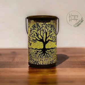 Tree of Life LED Light Outdoor Solar Hanging Lantern  Waterproof Decorative Garden Lamp